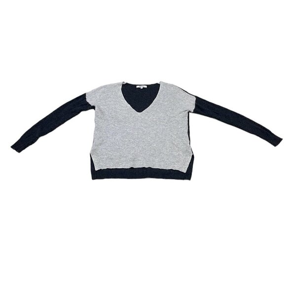 Madewell Pullover Sweater V Neck Wool Knit Gray Black Size XXS XX Small - Picture 4 of 14